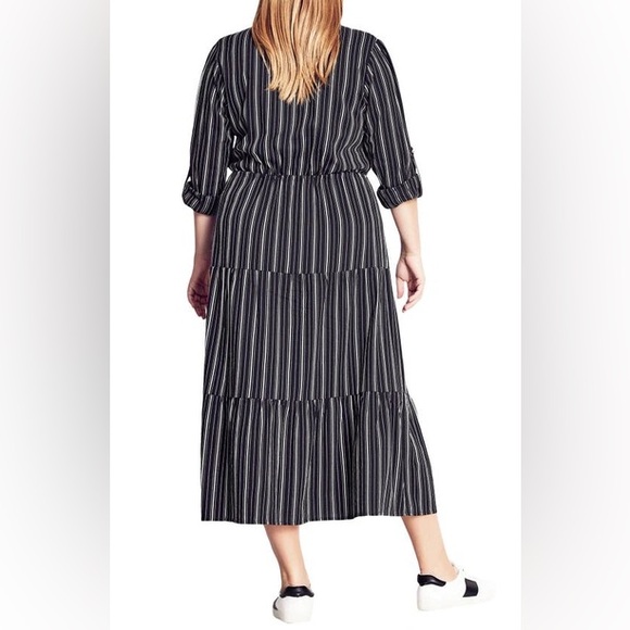 City Chic Refinity Crete Stripe Dress - Picture 2 of 10